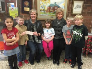 Webster Elementary School first graders Haleigh Oliverez, Arian Day, Linda Yoder, Emalyn Yazel, Susan Wagner, Brock Shortt and David Deacon raised the most money in Penny Wars. 