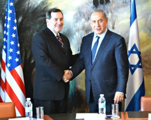 U.S. Senator Joe Donnelly with Israeili Prime Minister Benjamin Netanyahu