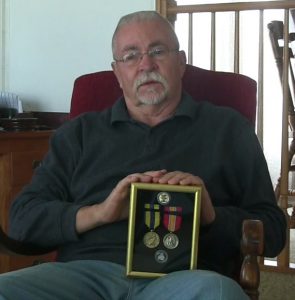 Joe Perch of Knox recently received the U.S. Navy service medals he earned 54 years ago. 